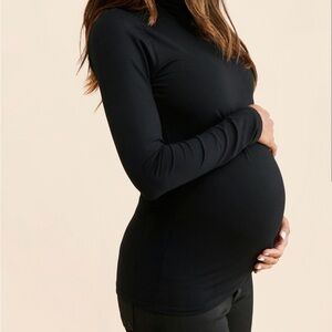 Black Maternity Turtleneck